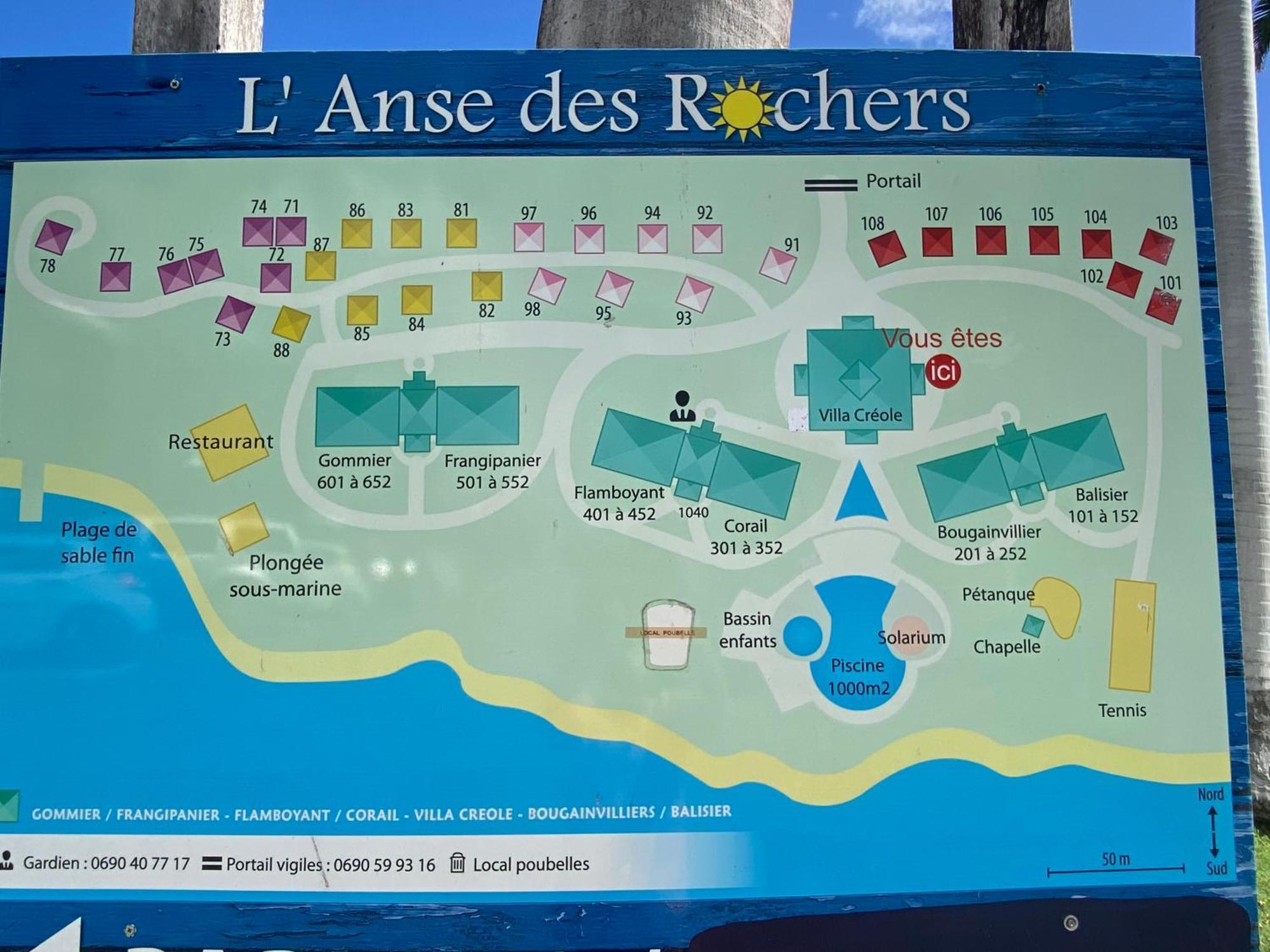 Brin D'Ile Anse Des Rochers Vue Mer A 50 M De La Plage Et Piscine Saint-Francois  Exteriör bild